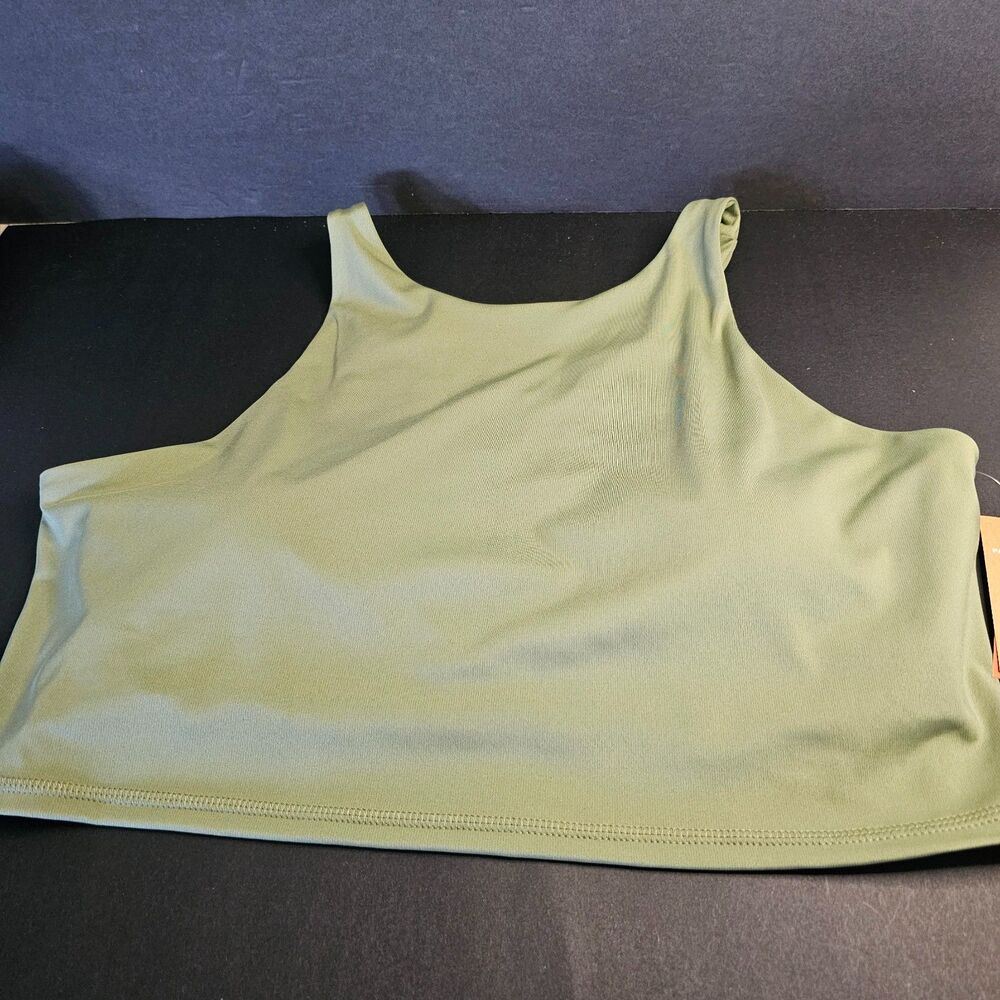 NWT Joe Fresh Activewear Longline Sports Bra Women's Size XL Olive Green